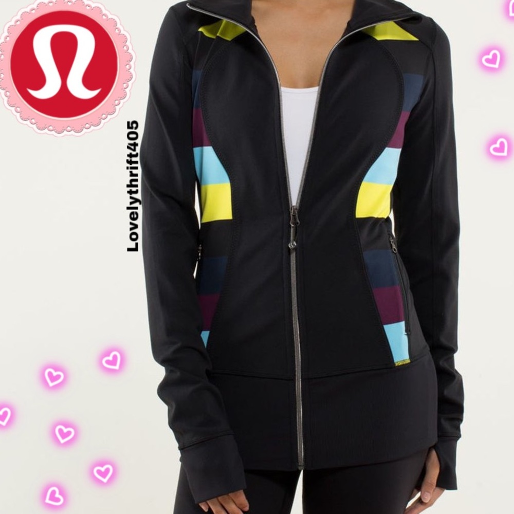 Lululemon Nice Multi Color Asana Zip Up Jacket - Picture 2 of 5
